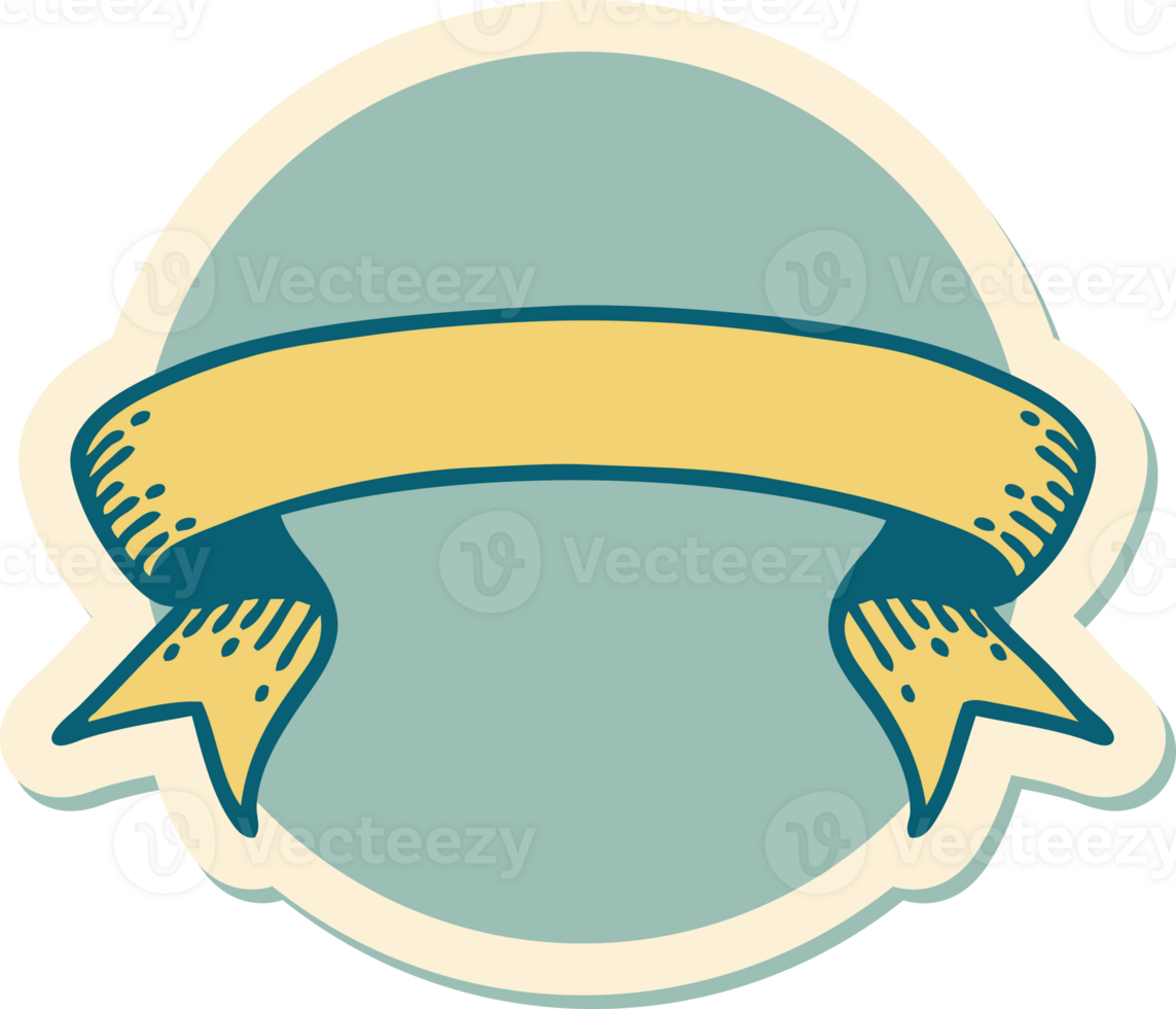 sticker of tattoo in traditional style of a banner png