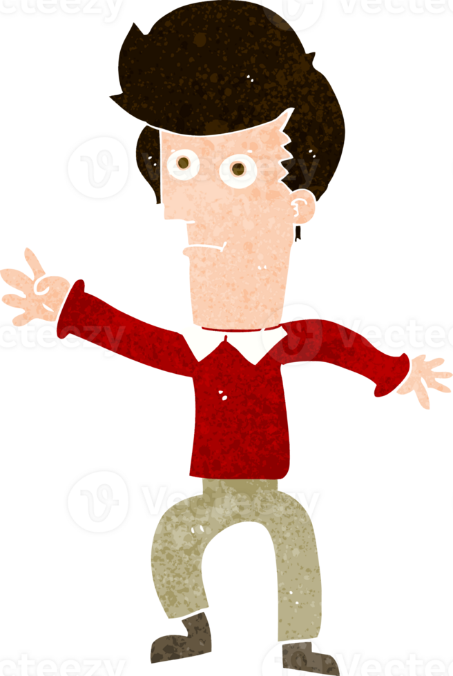 cartoon man waving png