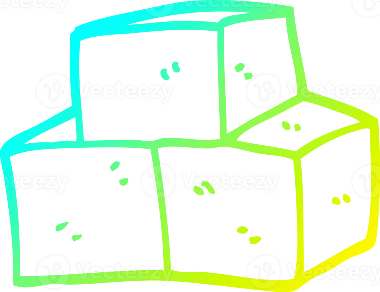 cold gradient line drawing of a cartoon breeze blocks png
