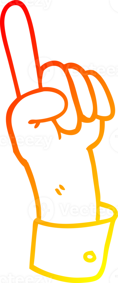 warm gradient line drawing of a carton of hand gesture png