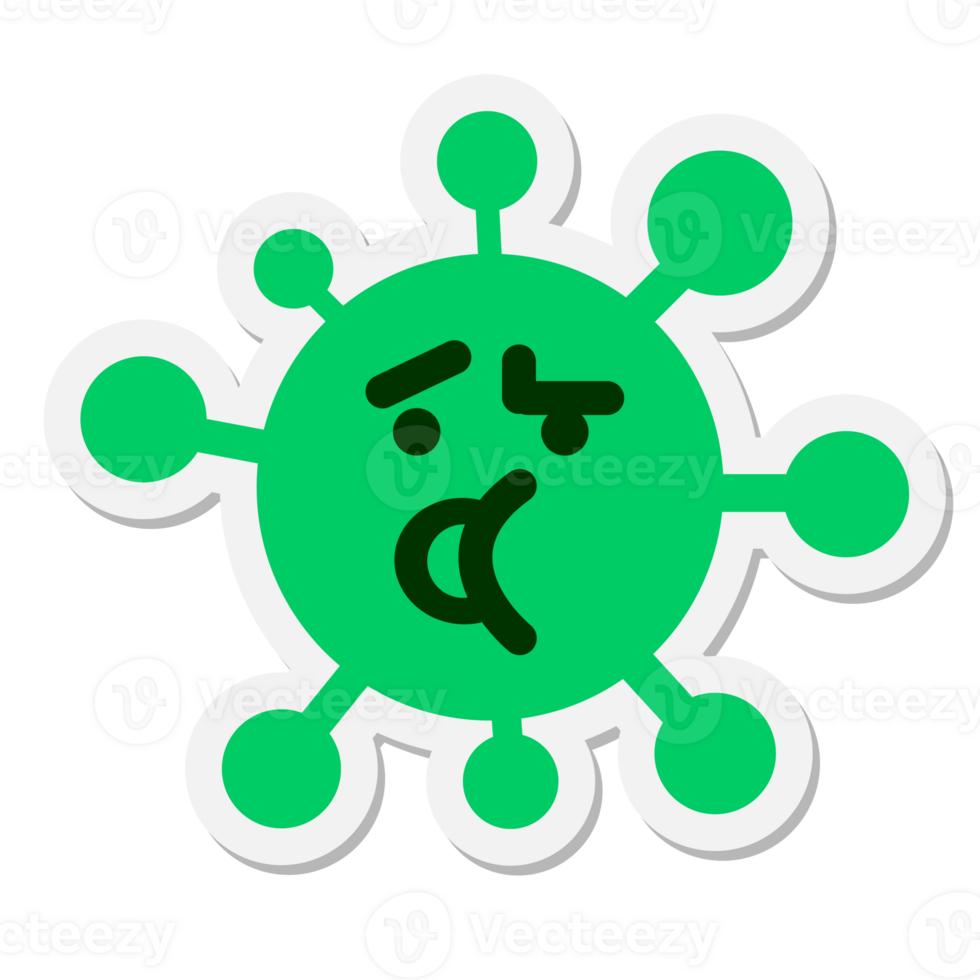 confused unsure talking virus sticker png