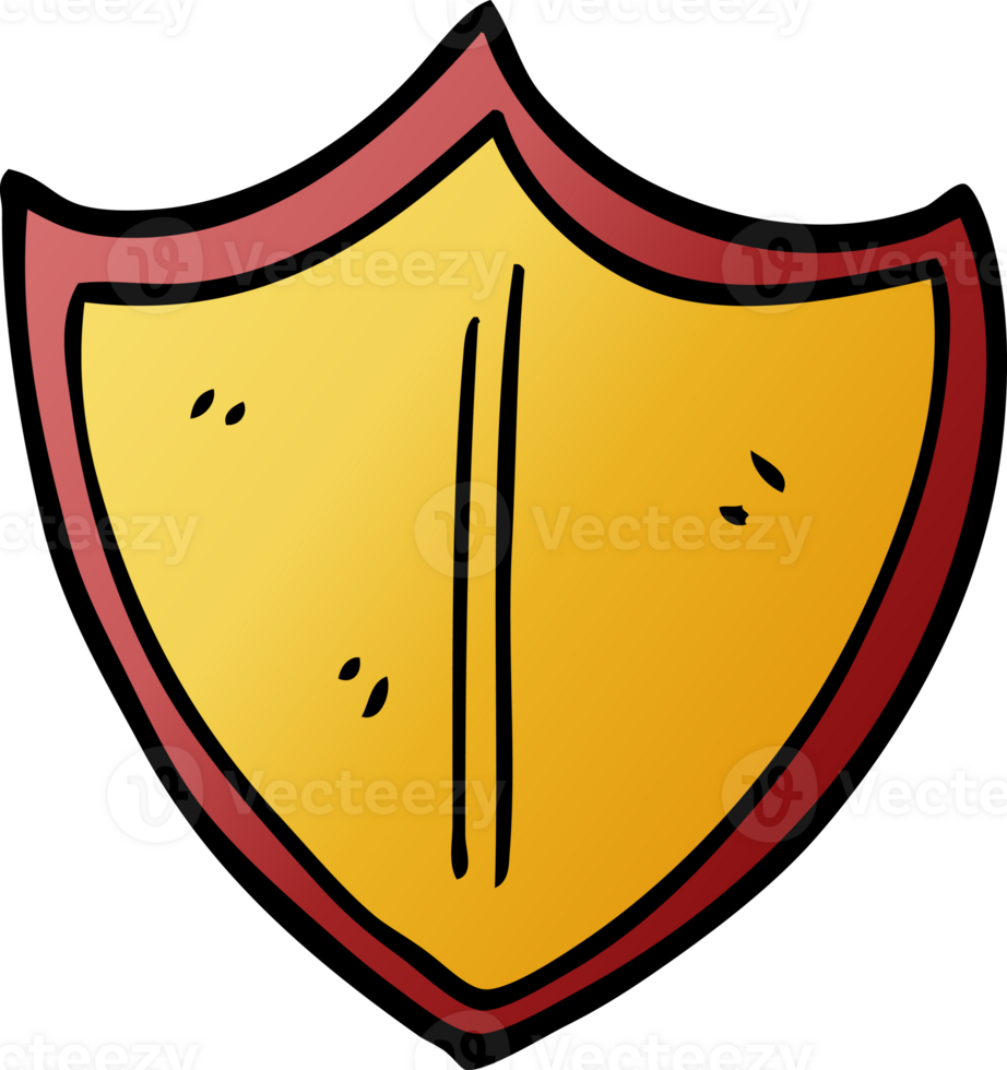 cartoon doodle old shield png