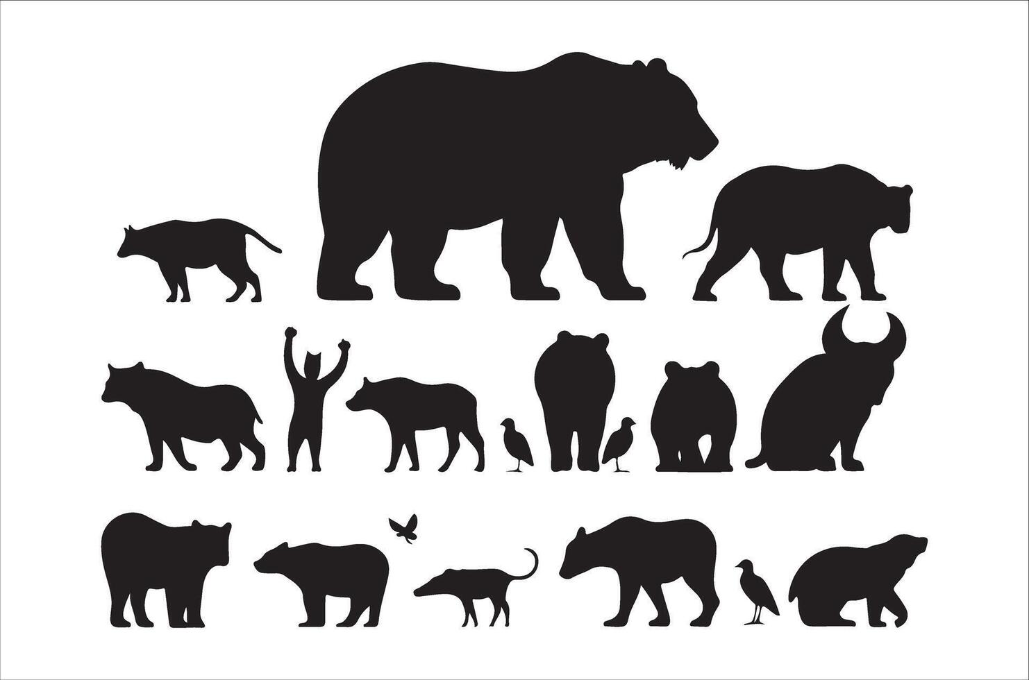 Earth Day Silhouette for creative design and print on Demand. vector