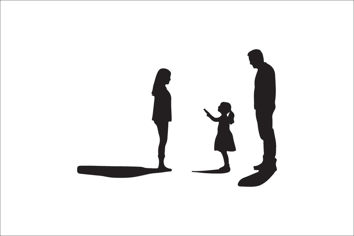 AI generated Happy Father Day Silhouette vector