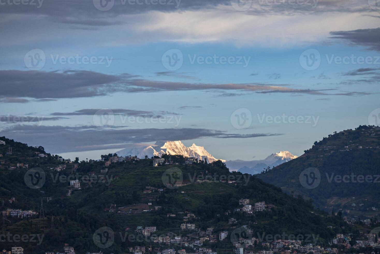 Mountain view from Kathmandu photo