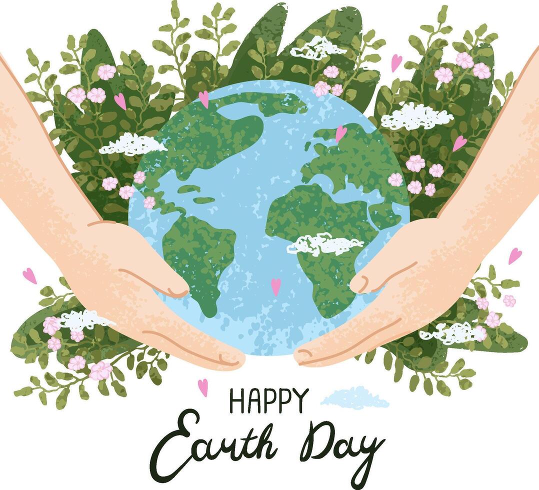 International Mother Earth Day Greeting Card vector