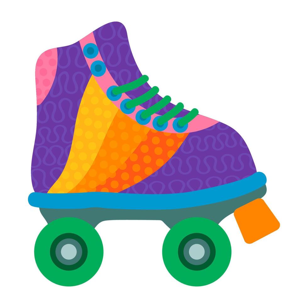 Roller Skate Colorful Illustration vector