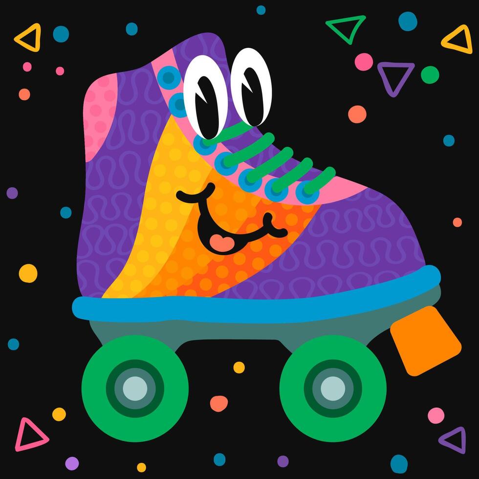 Character a Roller Skate vector