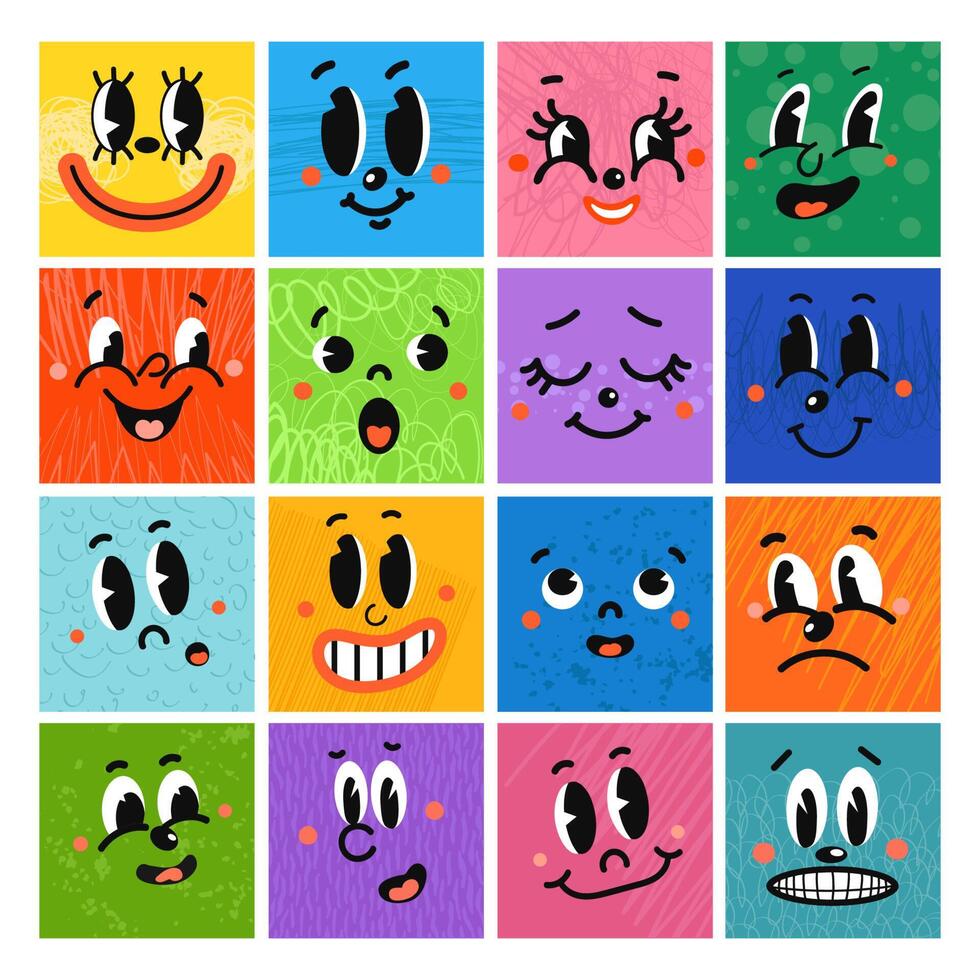 Illustration set of Cute Doodle Characters vector
