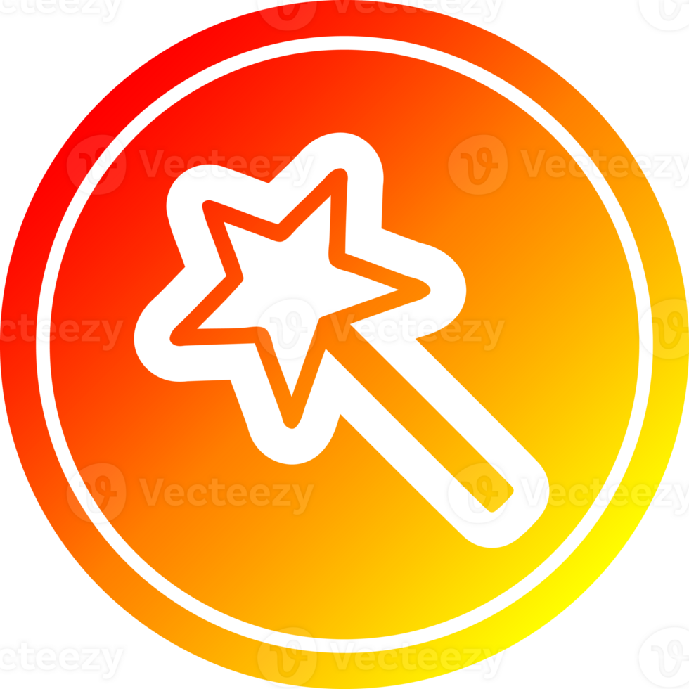 magic wand circular in hot gradient spectrum png