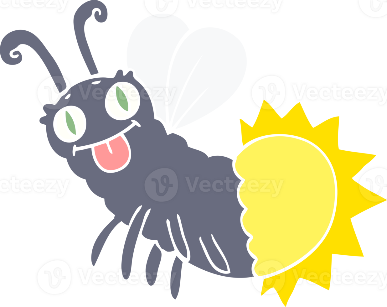 flat color style cartoon firefly png