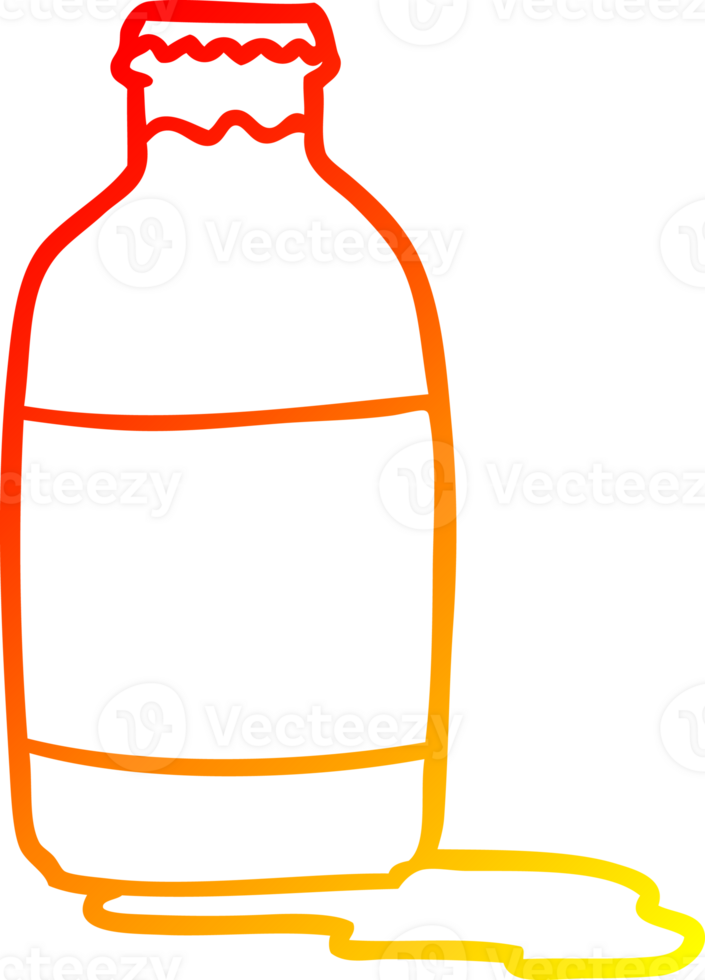 warme gradiënt lijntekening pint verse melk png