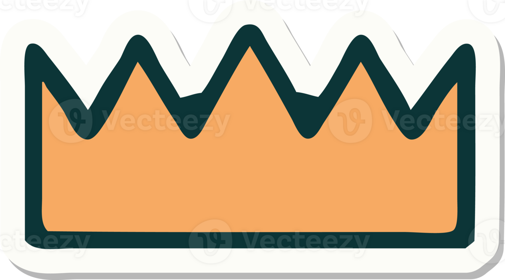 tattoo style sticker of a crown png