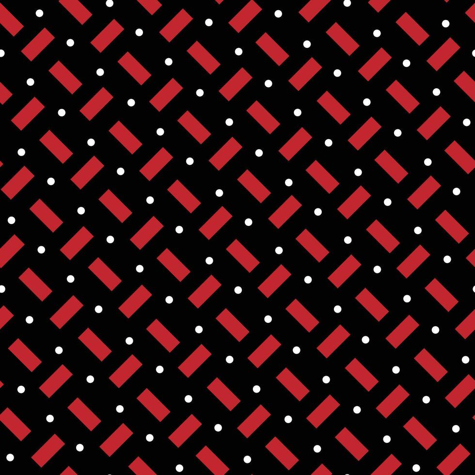 a black and red pattern with white dots vector