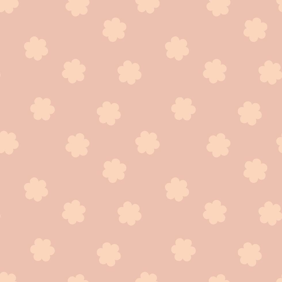 a pink and beige floral pattern on a light pink background vector
