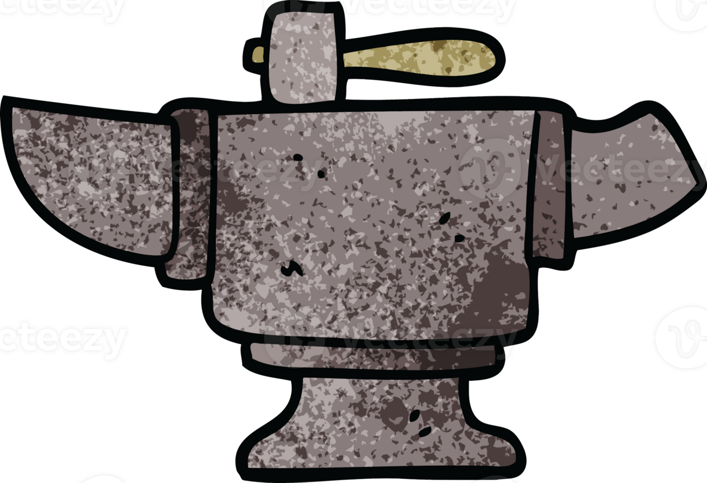 cartoon doodle heavy old anvil png