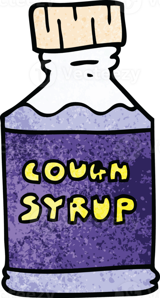 cartoon doodle cough syrup png
