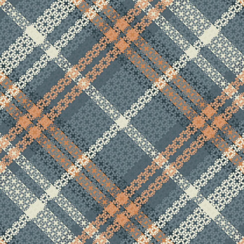 Tartan plaid pattern with texture and warm color. vector