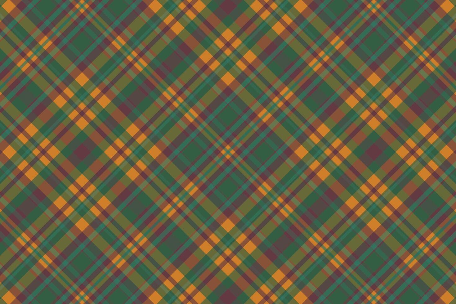 Tartan plaid pattern with texture and warm color. vector