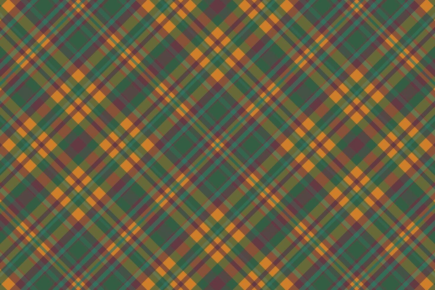 Tartan plaid pattern with texture and warm color. vector