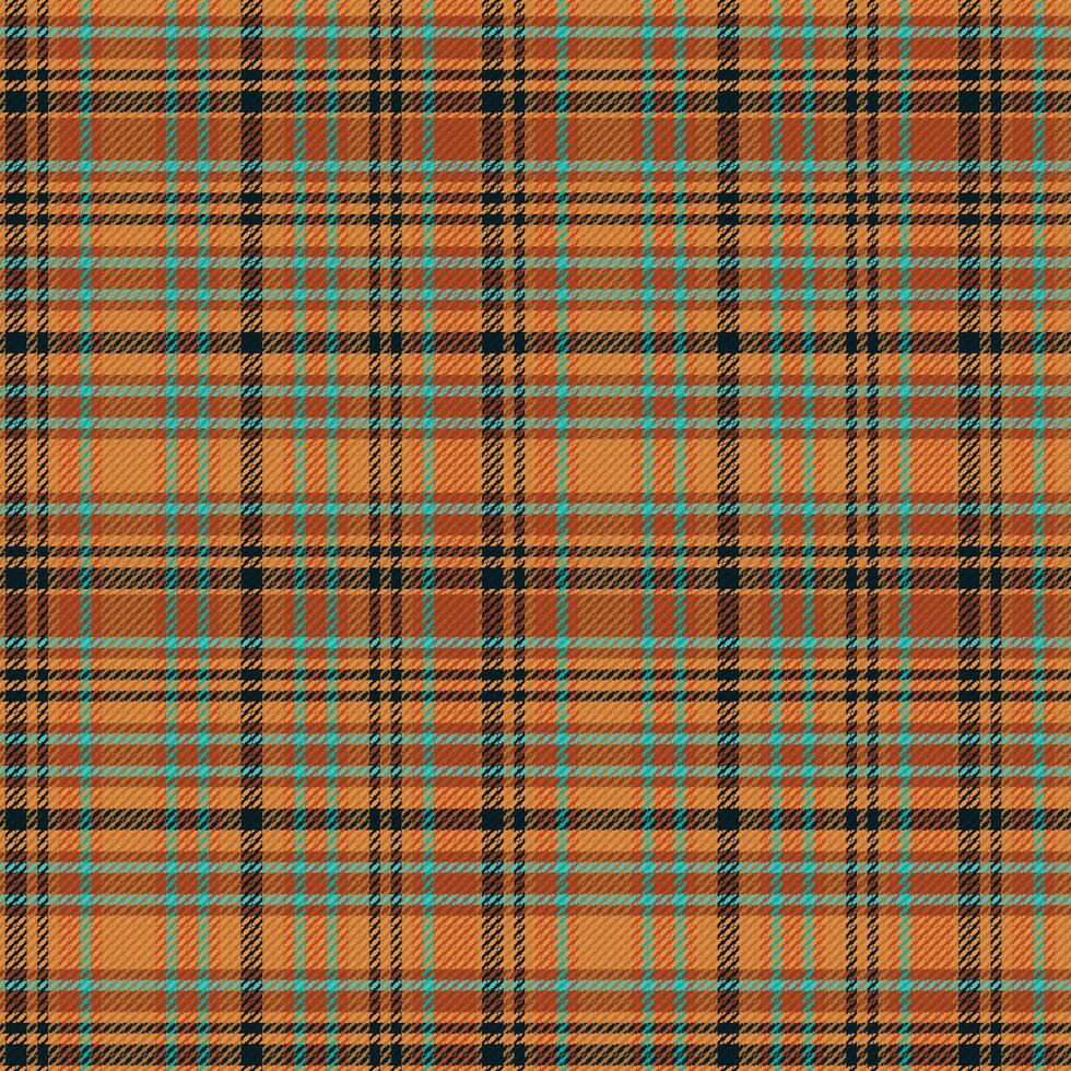 Tartan plaid pattern with texture and warm color. vector