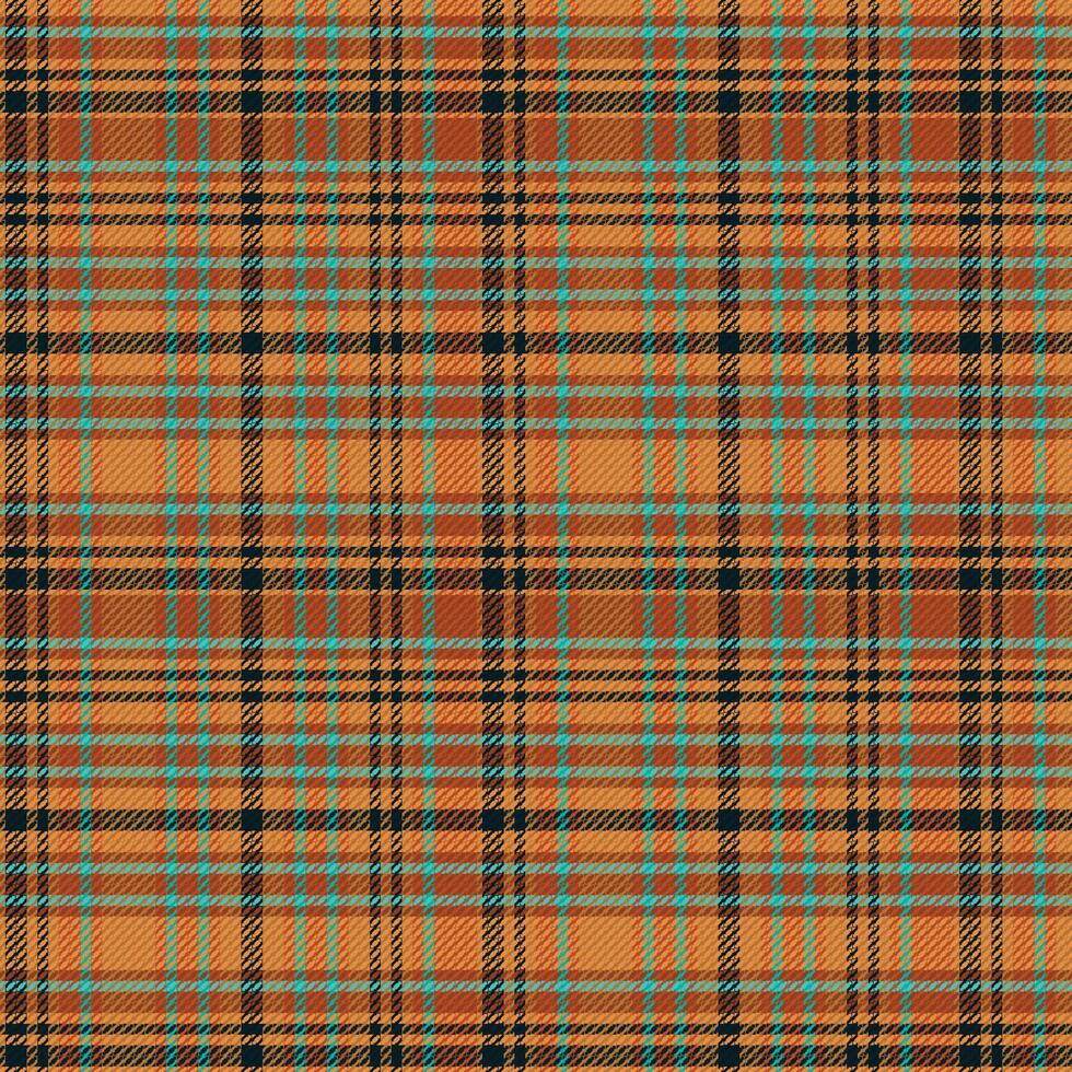 Tartan plaid pattern with texture and warm color. vector