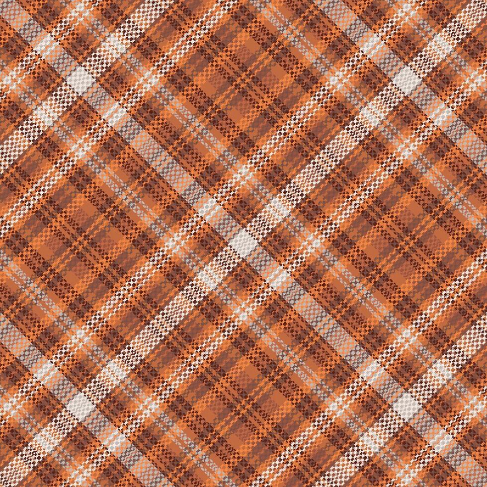 Tartan plaid pattern with texture and warm color. vector