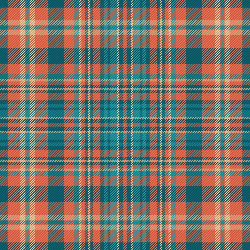 Tartan plaid pattern with texture and warm color. vector