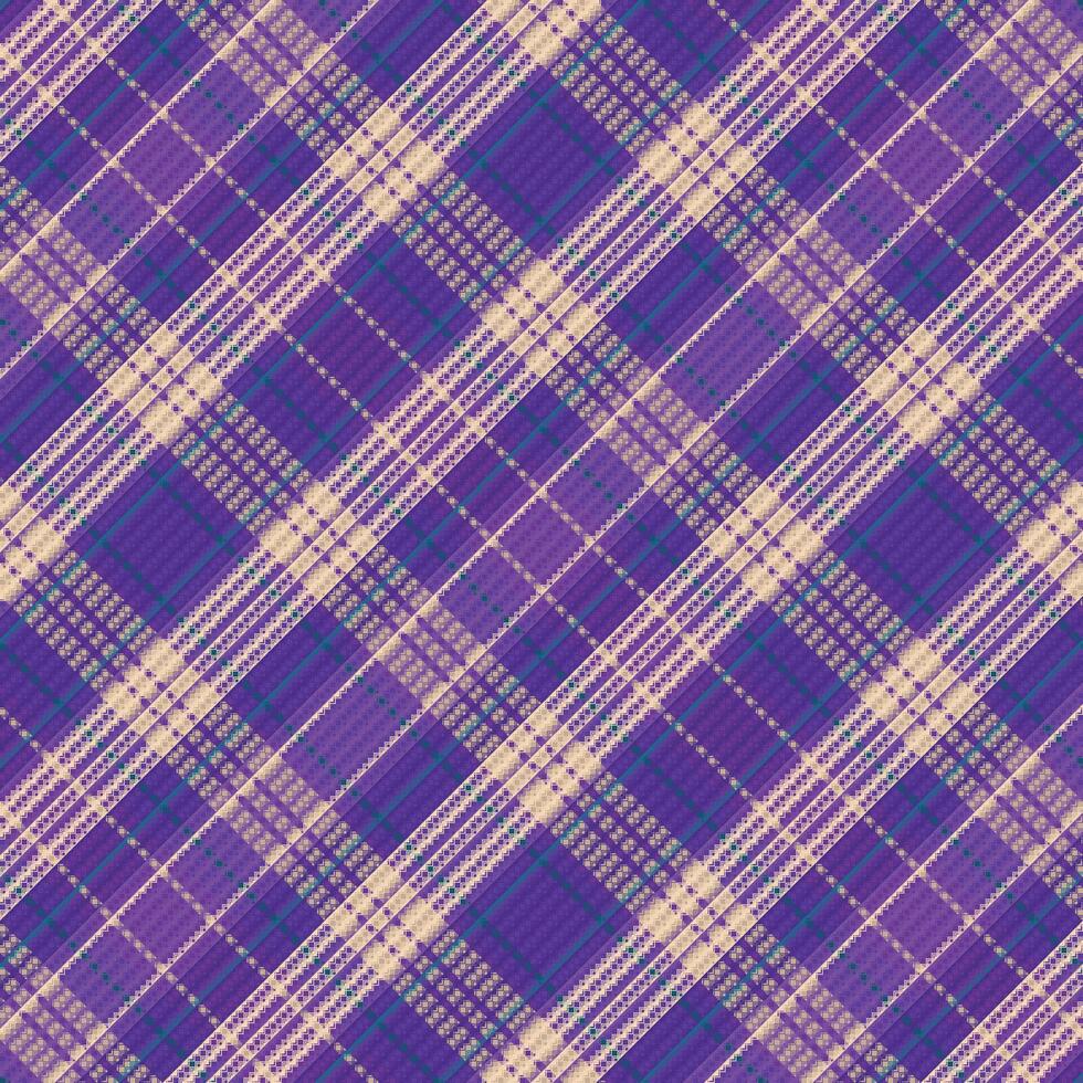 Tartan plaid pattern with texture and warm color. vector