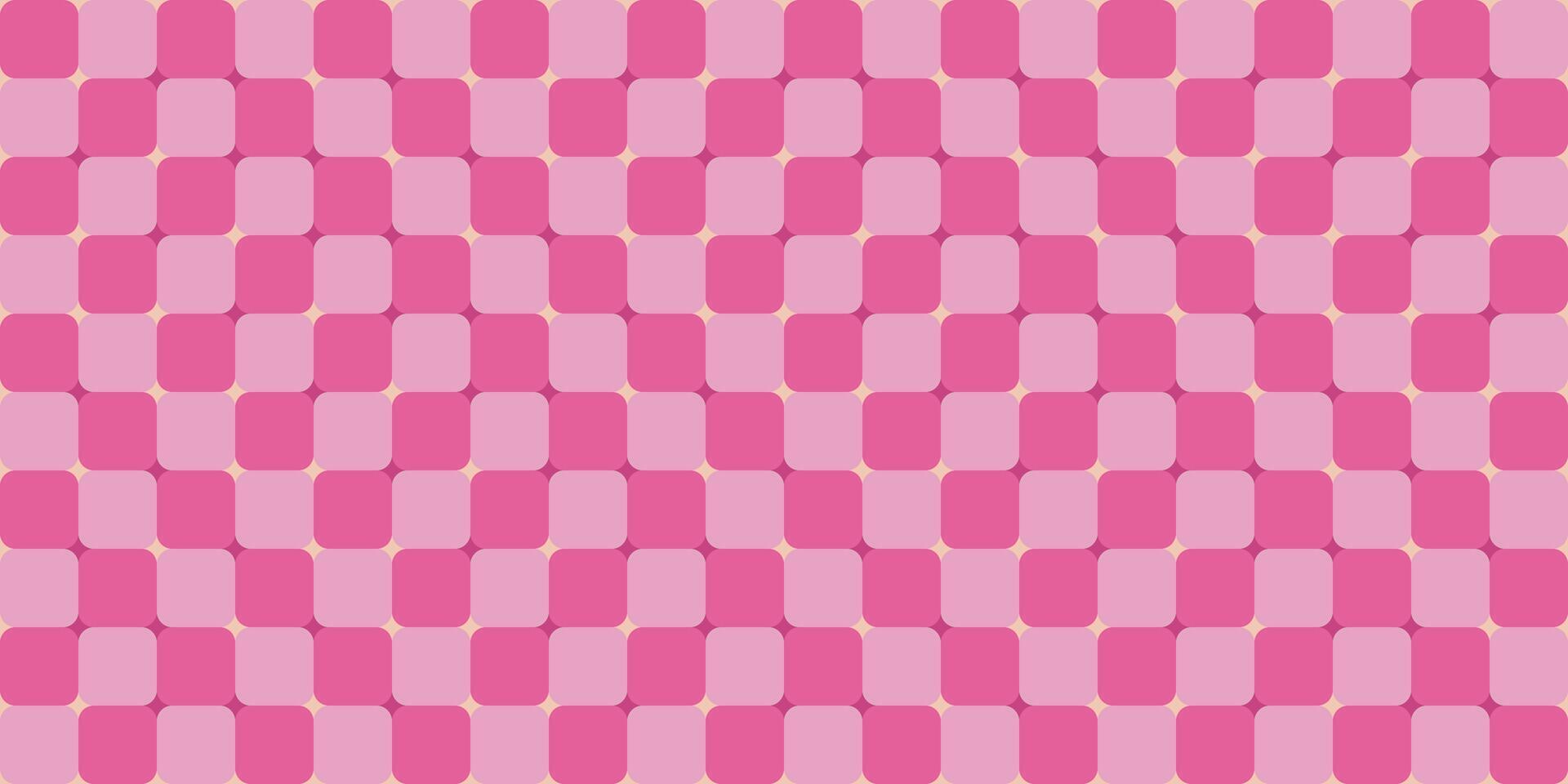 Wavy checkerboard background. Optical illusion. Geometric retro psychedelic checkered pattern. Abstract vector backdrop