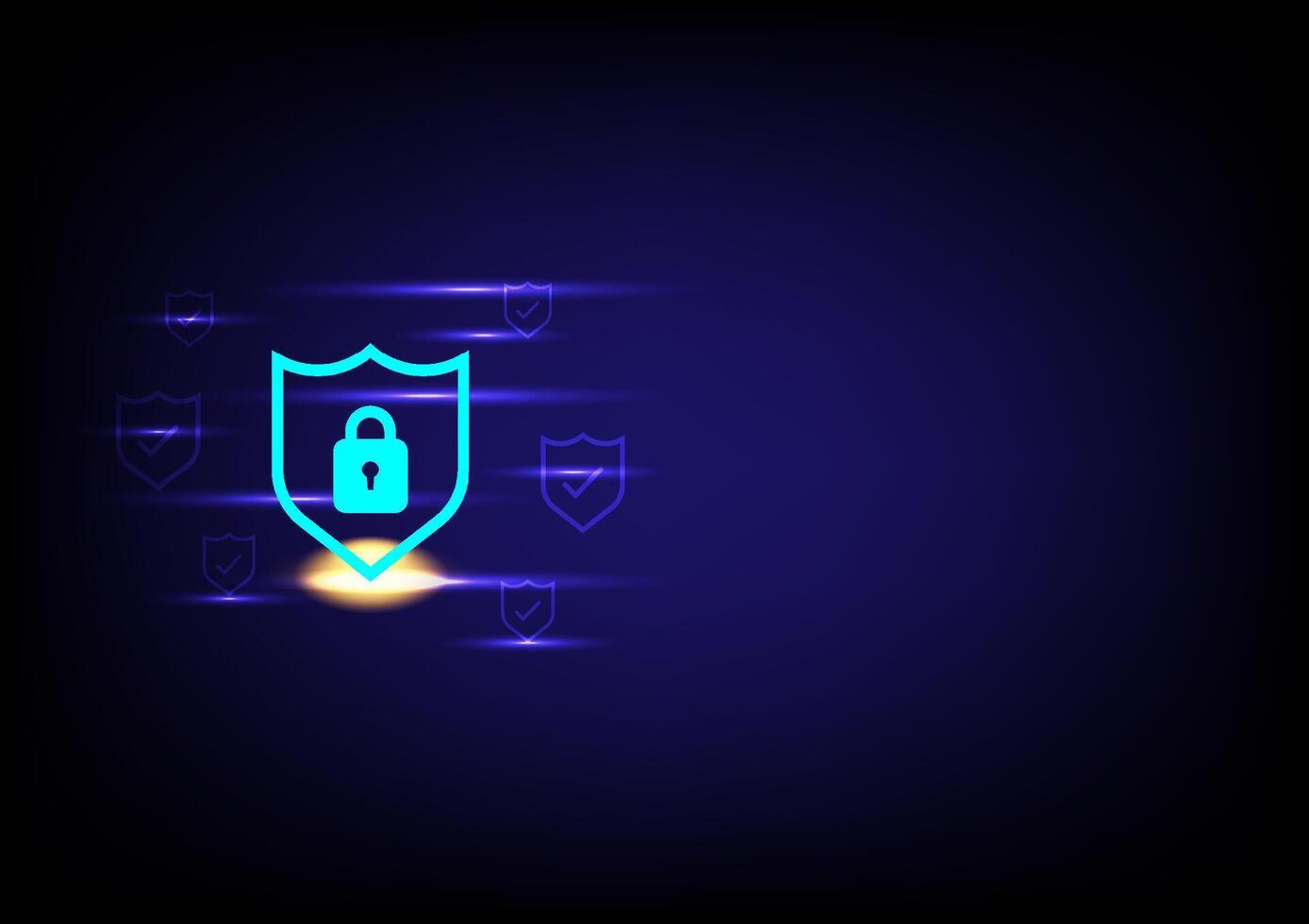 Cyber security concept. Locks on technology and dark background. Hacker protection and viruses on the Internet. Security internet access and personal data. vector