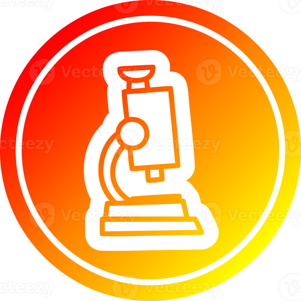 microscope and slide circular in hot gradient spectrum png