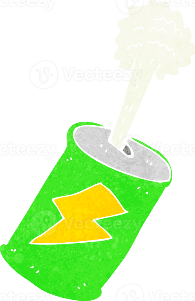 cartoon fizzing soda can png