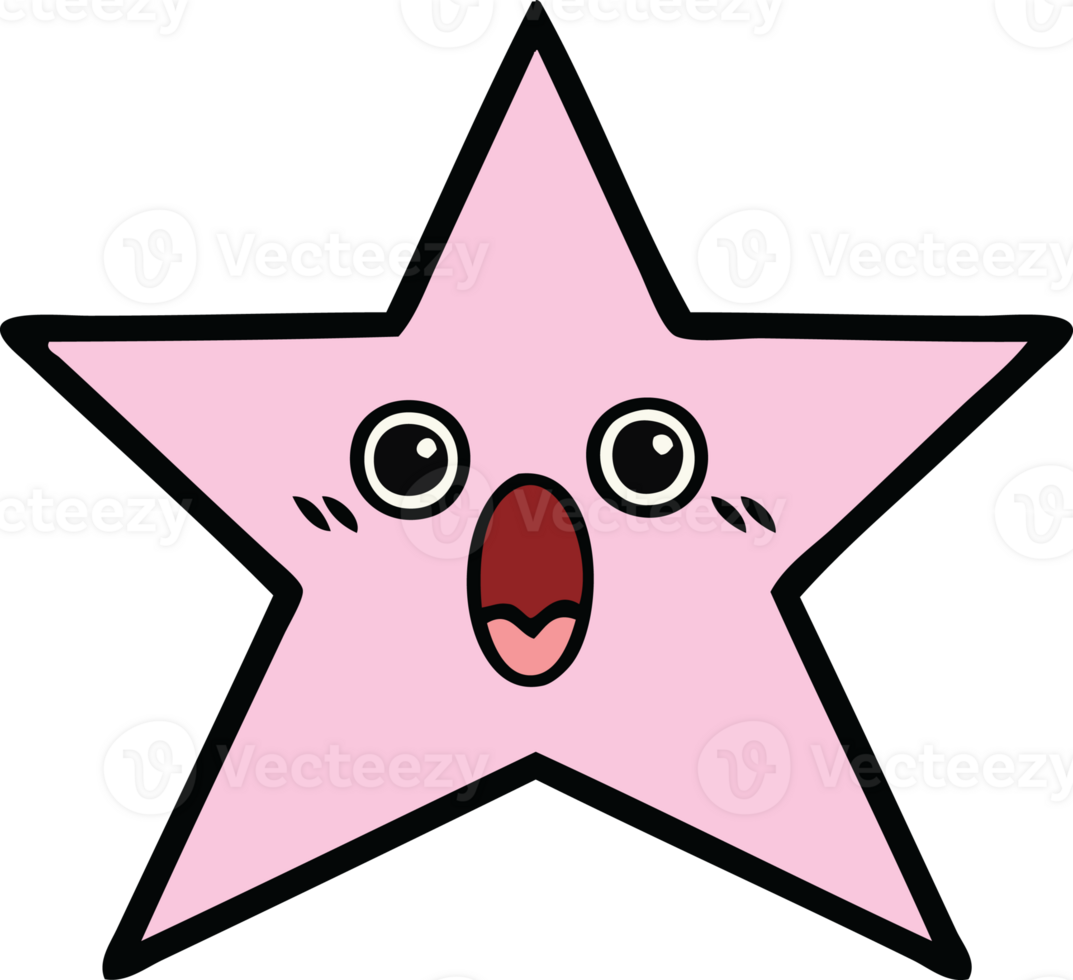 cute cartoon of a star fish png