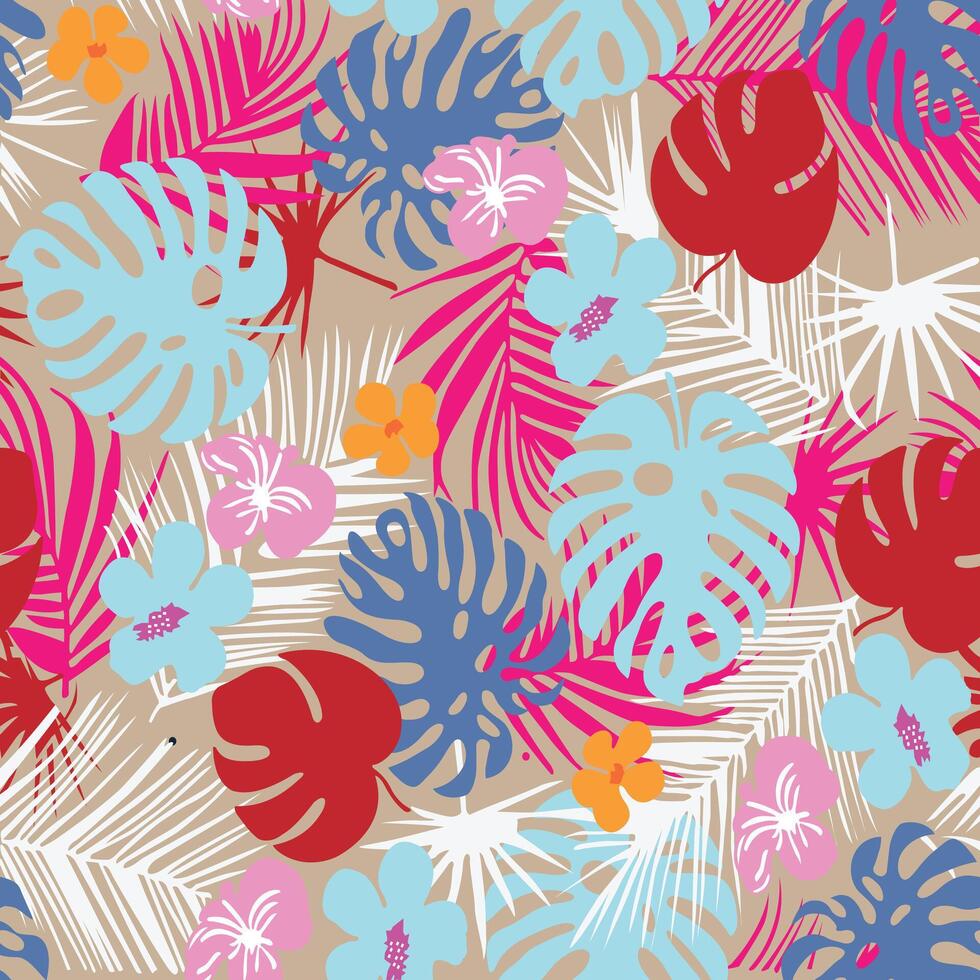 Floral pattern print Ti shirt design for print vector