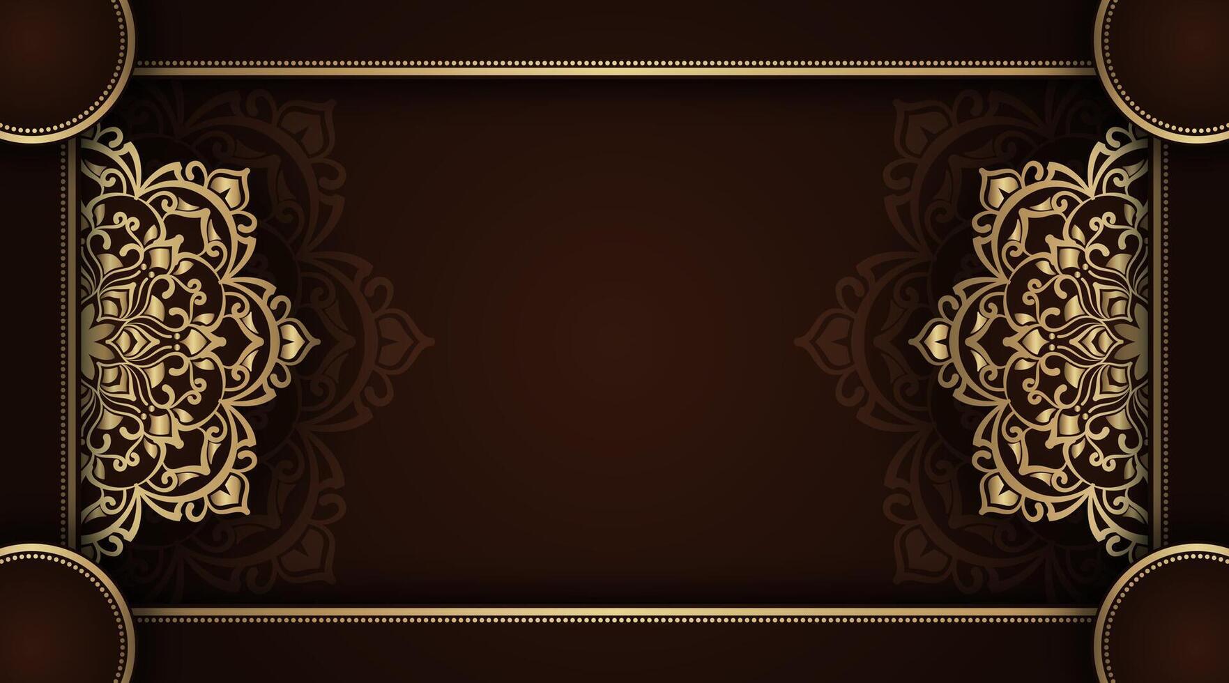 brown and gold, mandala background vector