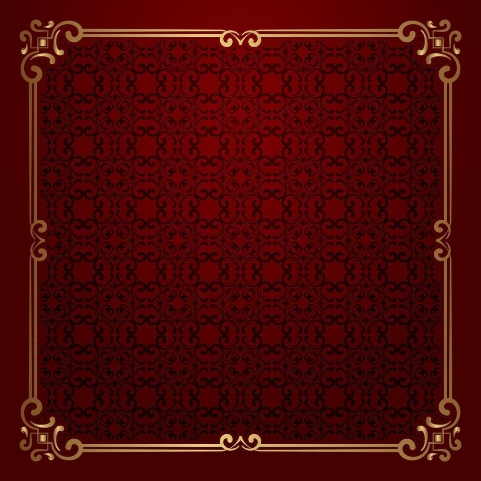 floral pattern, with vintage frame vector