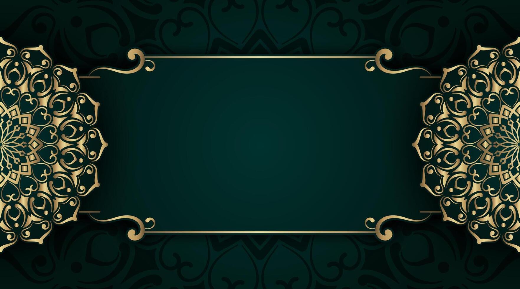 luxury background with golden mandala ornament vector