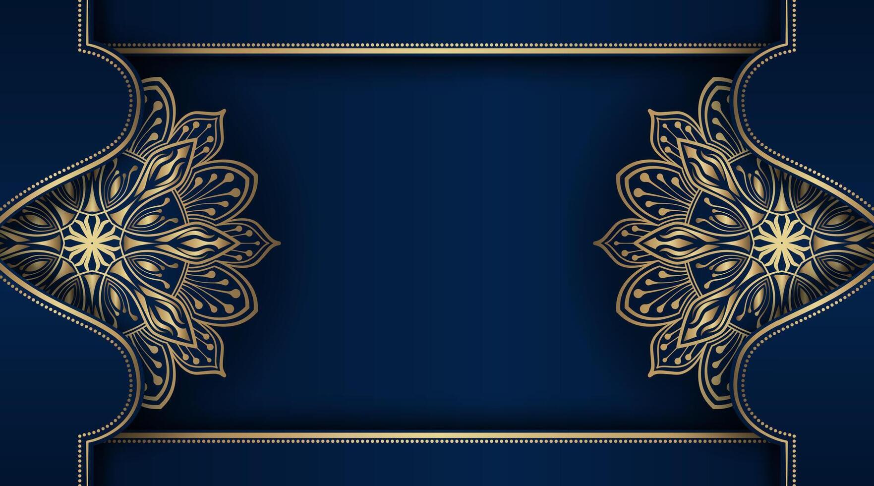 Luxury background with golden mandala ornament vector