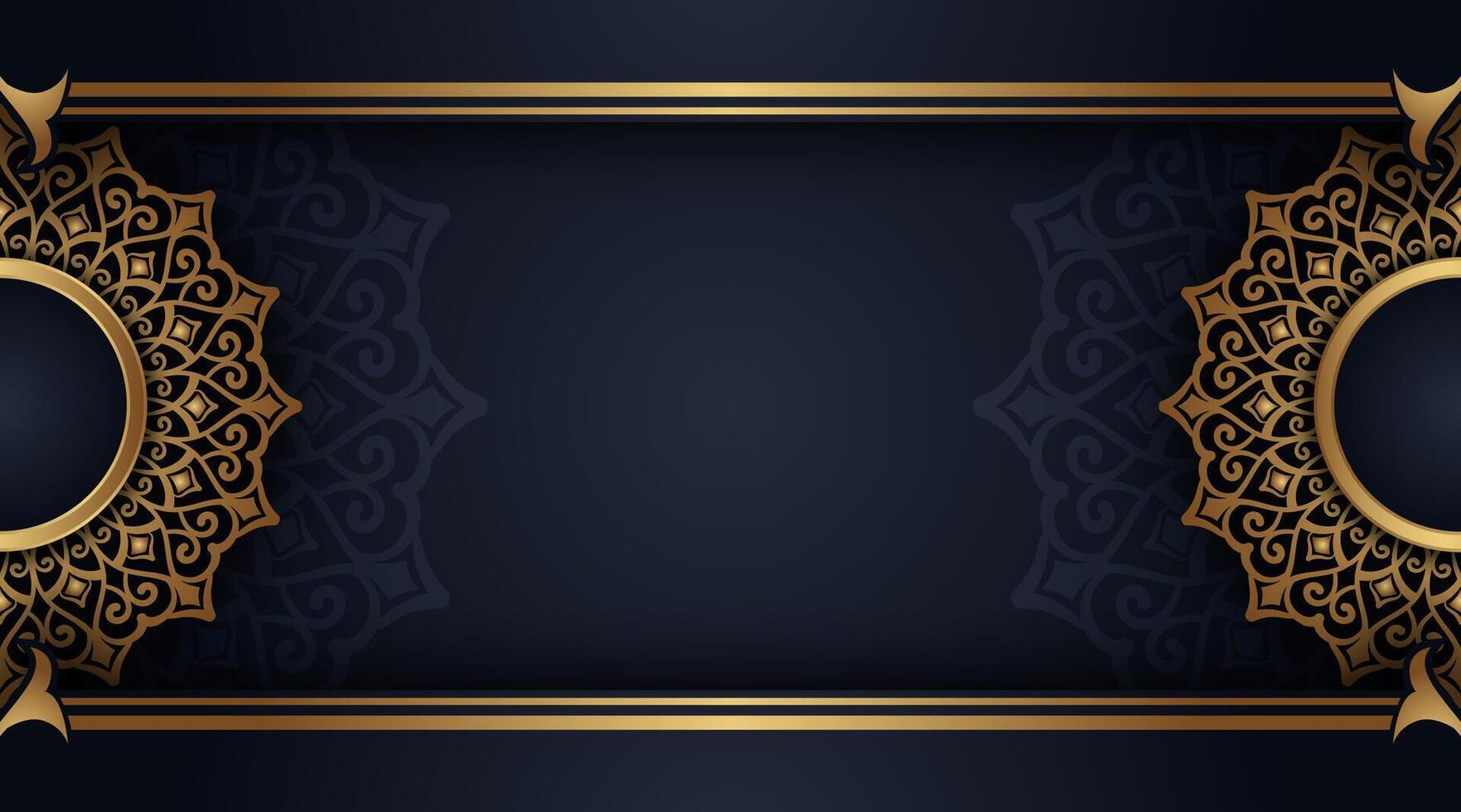 Luxury background with golden mandala ornament vector