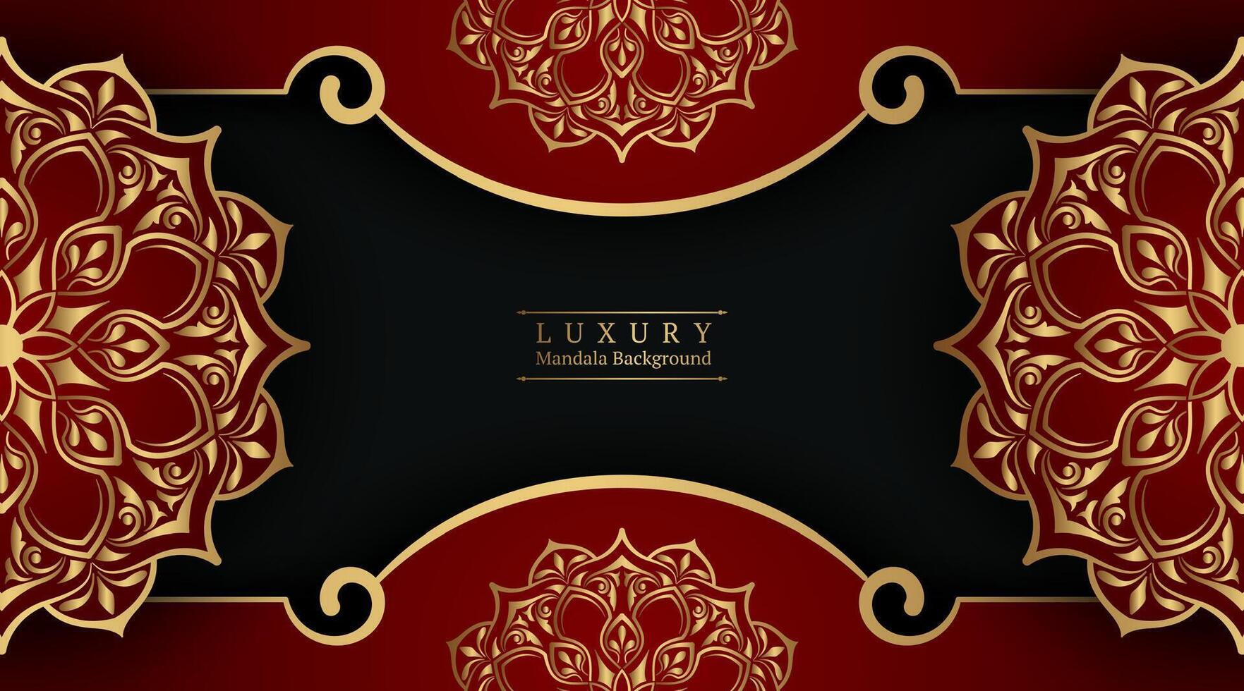 luxury background, with gold mandala vector