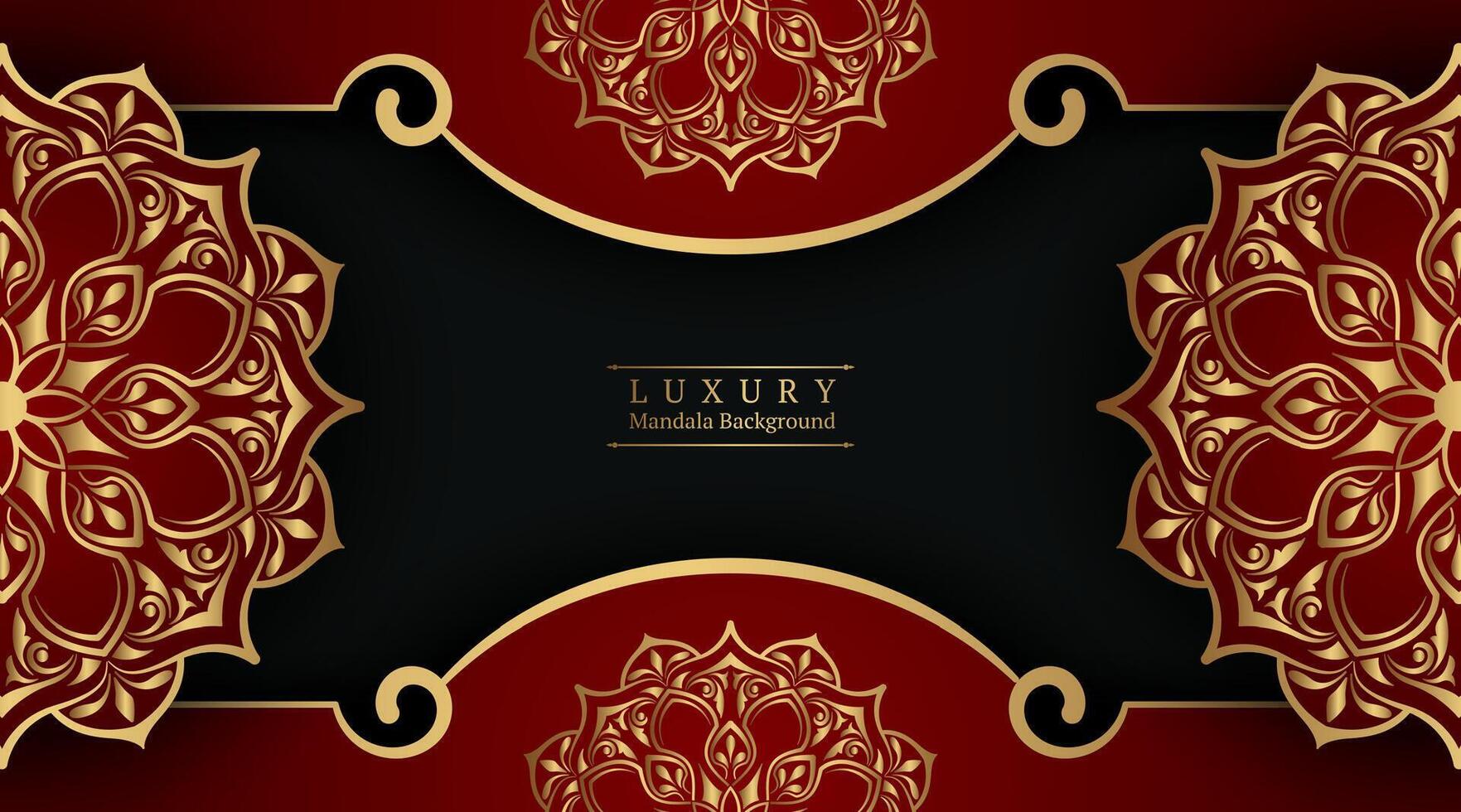 luxury background, with gold mandala vector