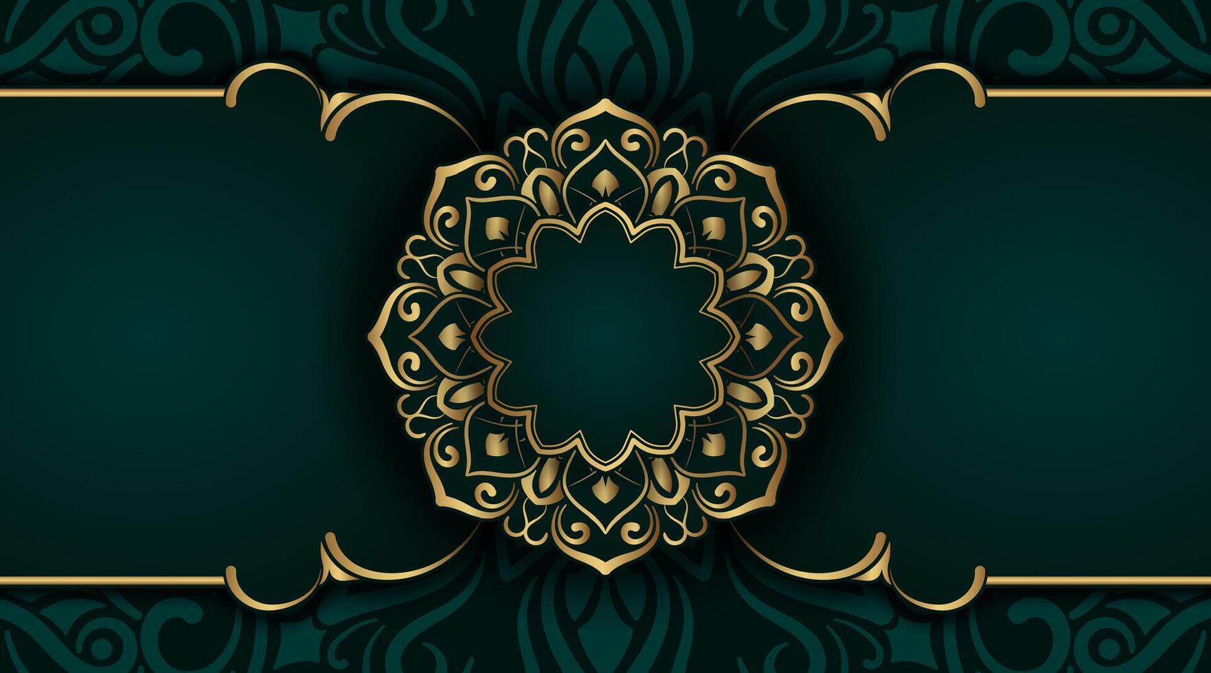 fondo de lujo con adorno de mandala vector