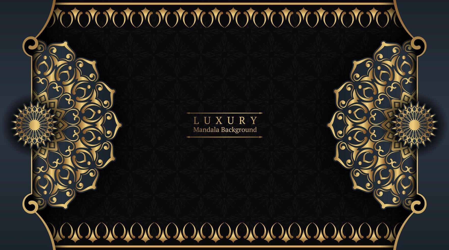 luxury background, with gold mandala vector