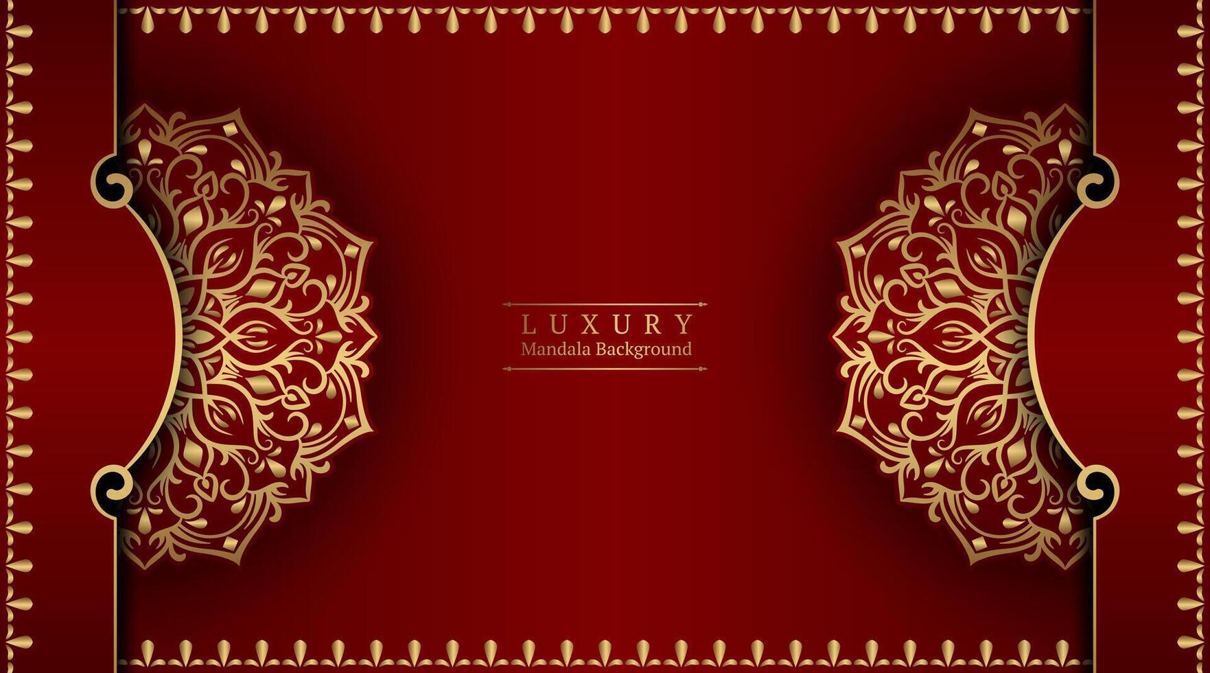 luxury green background, with gold mandala vector