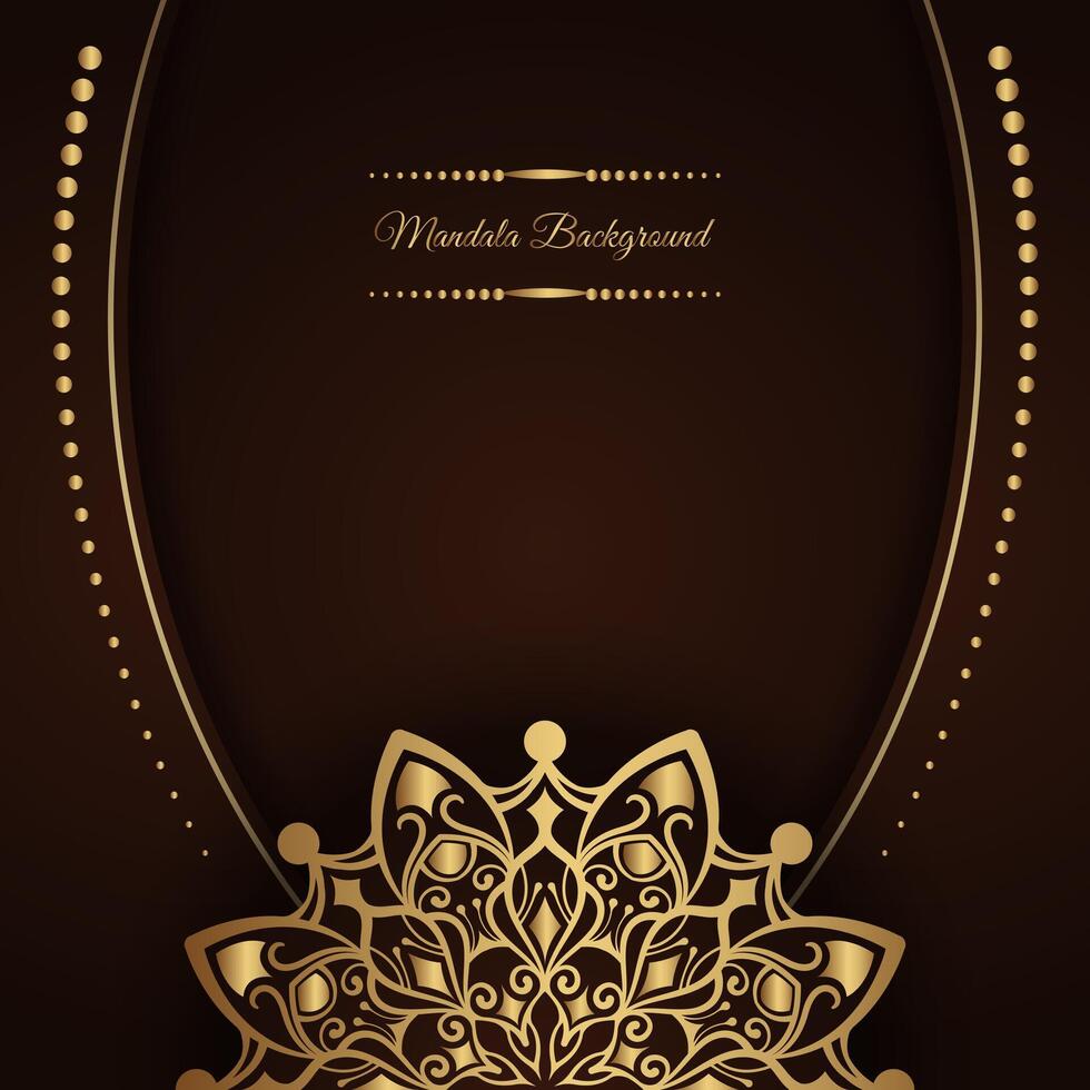 luxury background, with gold mandala decoration vector