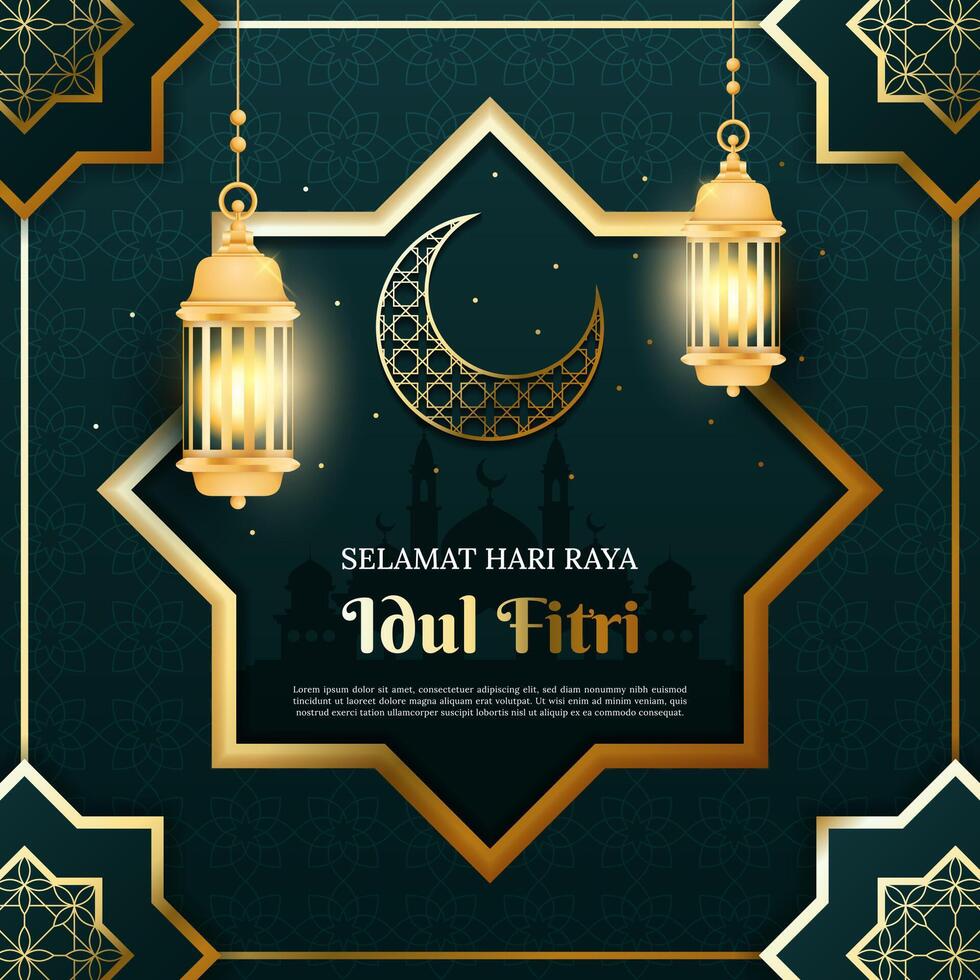 Happy Eid al Fitr Mubarak Background vector