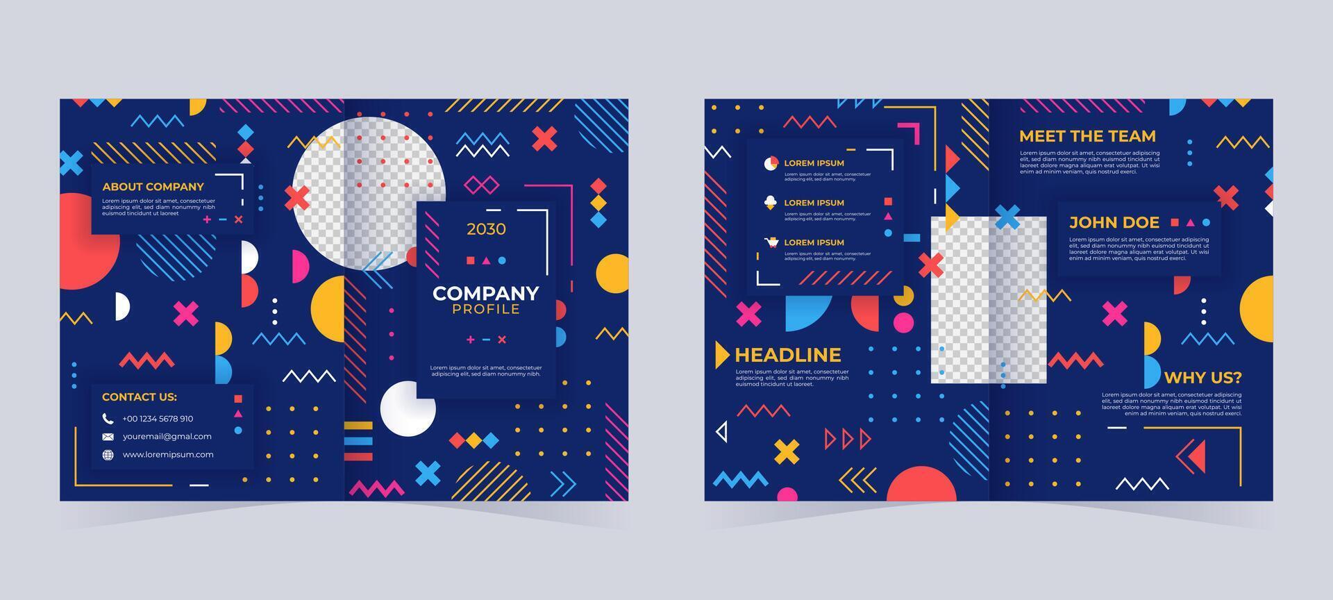 Geometric Pattern Cover For Business Corporate Template vector