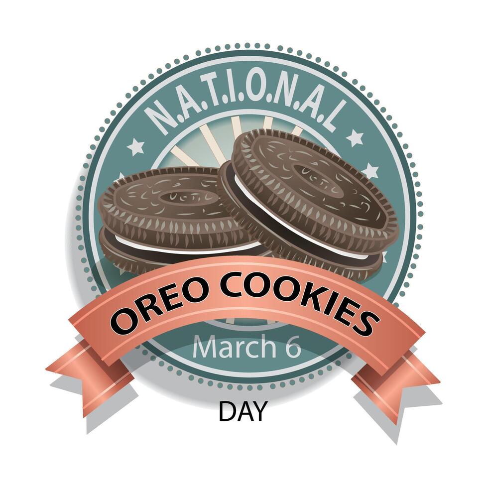 National Oreo Cookies Day Sign vector