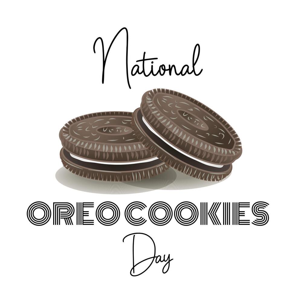 National Oreo Cookies Day Sign vector